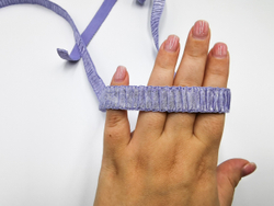 Бретелечная резинка со сборкой и блеском, 15 мм, исландский голубой (лавандовый), (Арт: BR960/15-1949), м