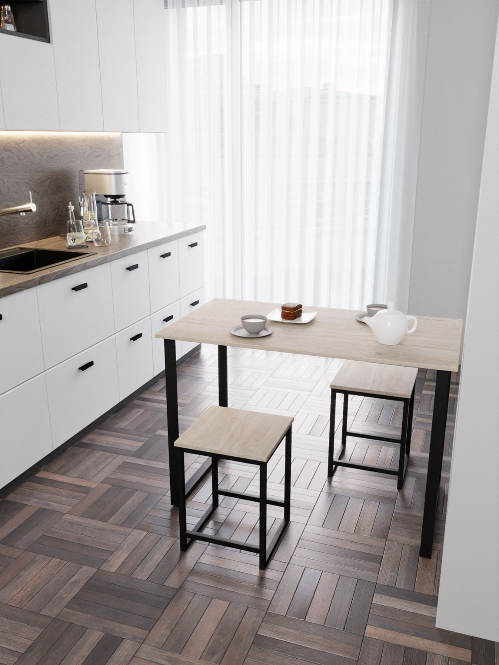 Стол письменный компьютерный лофт OMAXA