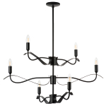 733267 Люстра RAGNO 6х40W E14 ЧЕРНЫЙ МАТОВЫЙ