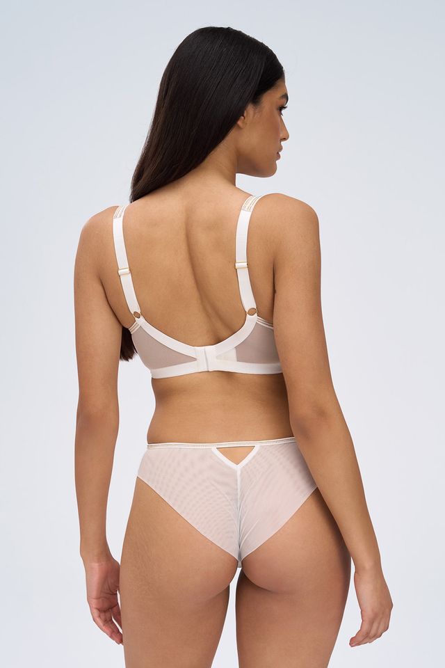 Кружевные трусы-бразилиана Chiara Gold Brazyliany Off-White