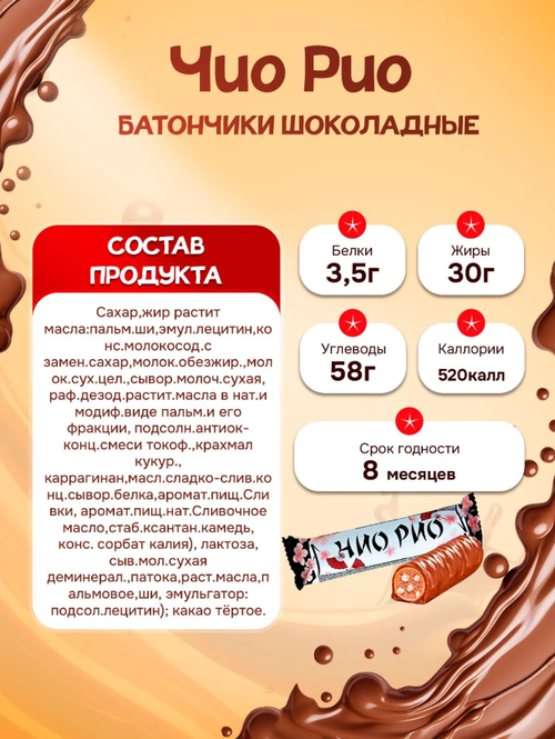 Конфеты «Чио Рио» / 30 г х 24 шт / шоу-бокс / ТМ КДВ