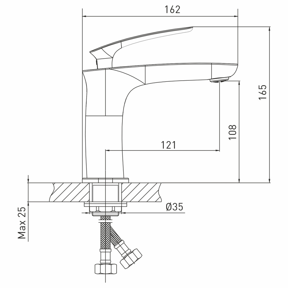 Смеситель для раковины 26k MIXLINE ML21-04 "Elegant" "АКЦИЯ"