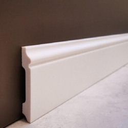 Плинтус дюрополимерный под покраску Solid UHD01/80 Белый 80х12х2400 мм