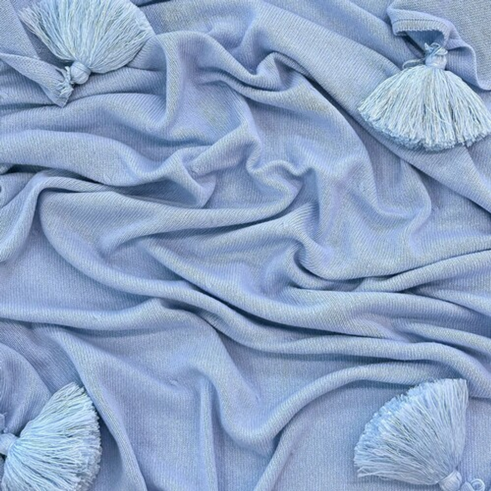 Плед-палантин GRACE Rene Real небесный голубой 110x170 см