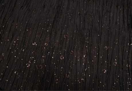 Тафта жатая вышивка темно-коричневая с пайетками