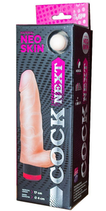 LOVETOY COCK NEXT 6,5 – реалистичный вибромассажёр из неоскина, телесный, 17 см, Ø 4 см