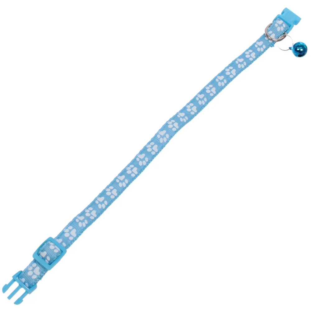 Ошейник с колокольчиком 1*19-32см «Zoo City-Лапки» микс цветов (минивложение 12шт)✦