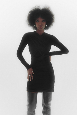 Платье mini с драпировками