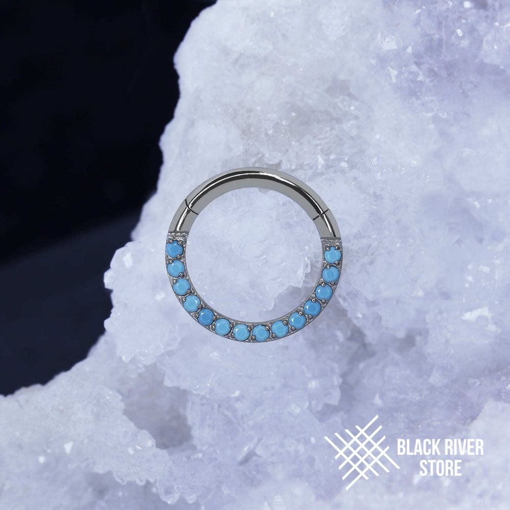 Кликер Side Turquoise CZ 1.2мм