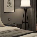 Выключатель двухклавишный проходной с подсветкой (серебряный матовый)