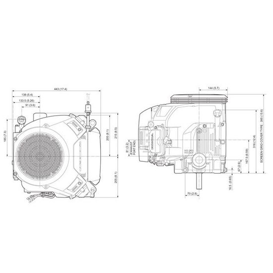 Двигатель "HONDA" GXV660RH QY-F4 (21,5 л.с.)