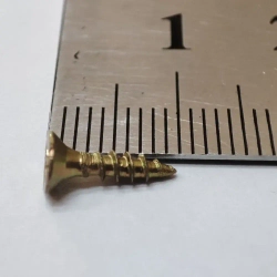 Шуруп - саморез 2,5*10мм (цвет - желтый цинк) - 50 штук - шлиц Pz-1