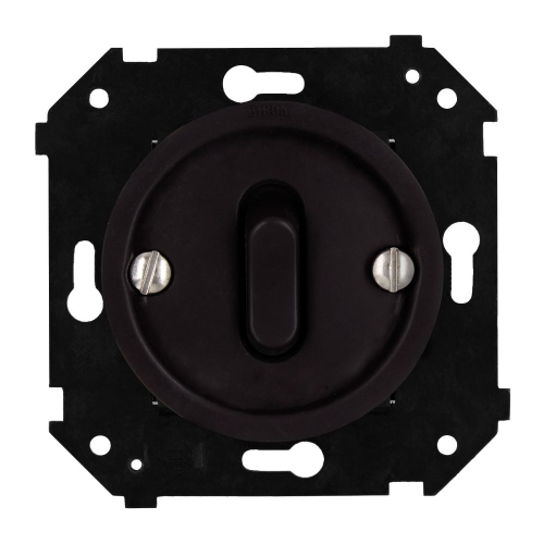 Выключатель 1-кл. проходной (скрытый монтаж), пластик, цвет Коричневый матовый B3-221-22M