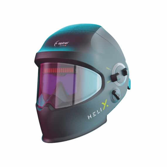 Щиток защитный лицевой сварщика Optrel helix quattro, с поднимающимся внутренним АСФ и каской, черный, IsoFit, арт. 1050.100