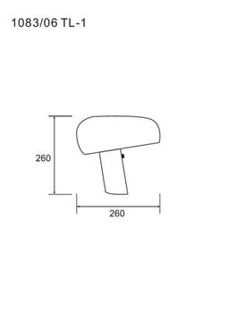 Настольная лампа 1*E27 1083/06 TL-1 черный/белый Denton Divinare