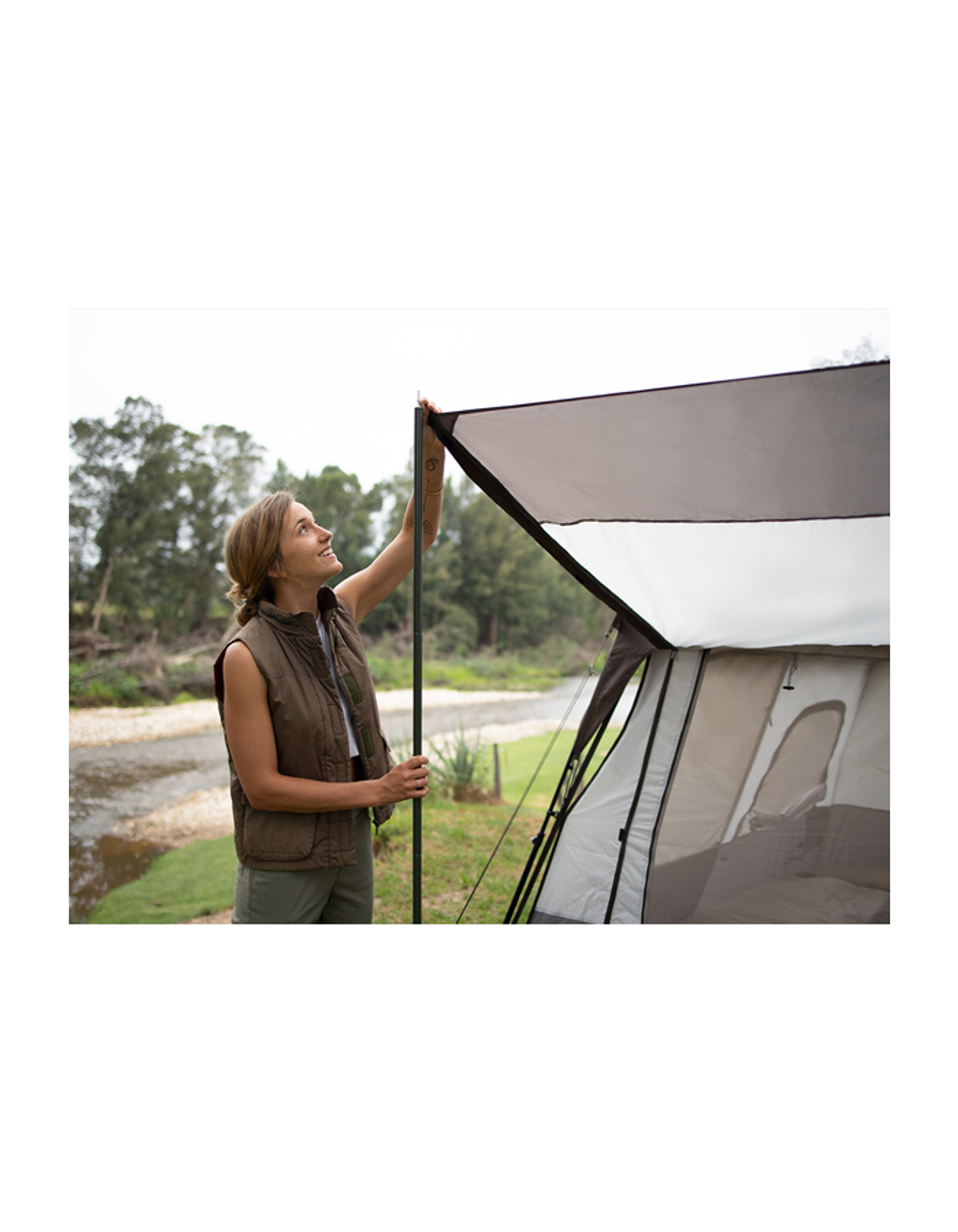 Палатка Naturehike Cape 8.3 быстросборная, серая