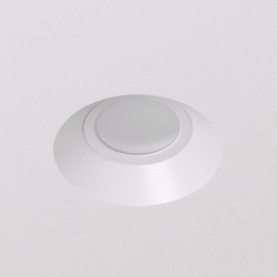 DK2081-WH Встраиваемый точечный светильник для натяжных ПВХ потолков INVIZ, IP 20, до 9 Вт, GU10, LED, белый, ABS-пластик