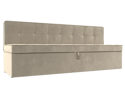 Диван кухонный прямой Техас, Бежевый, Микровельвет, 113103