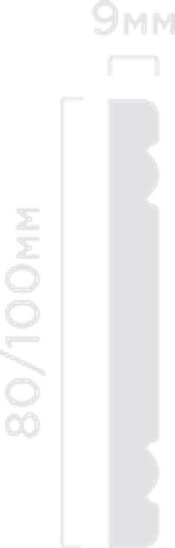Молдинг HiWood, 80x9 мм