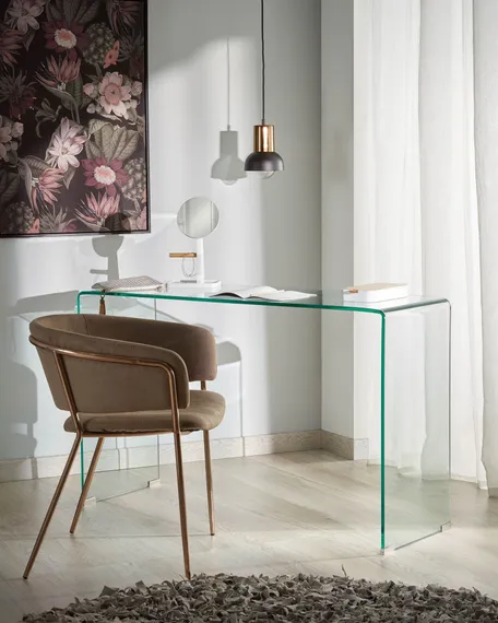 Консольный стол Burano из закаленного стекла | La Forma | Испания | Купить в Hallberg.ru