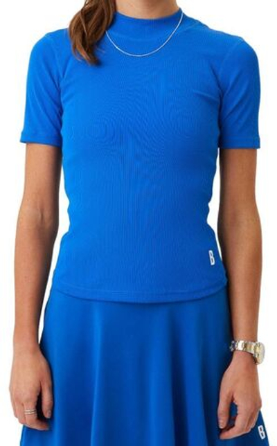 Женская теннисная футболка Björn Borg Ace Rib T-Shirt - naturical blue