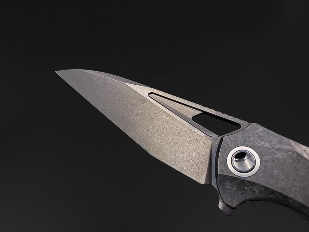 Складной нож Magpie M390 CrystalTi black DLC stonewash