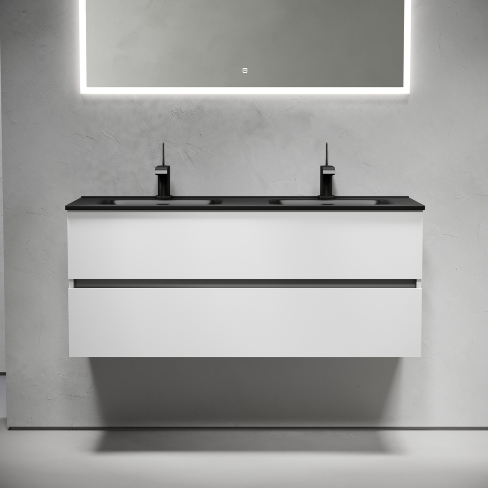 Тумба подвесная под раковину Sancos Urban белый глянец, 1190х450х550