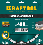 KRAFTOOL LASER-ASPHALT 400 мм (25.4/20 мм, 10х3.4 мм), алмазный диск (36687-400)