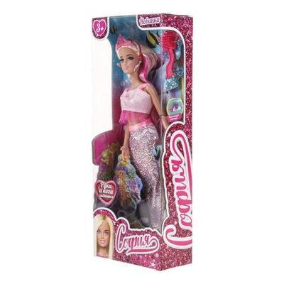 Кукла тип модель София 29см , русалка, руки и ноги сгиб, ресницы, аксесс, 66001M-5-S-BB (Карапуз)