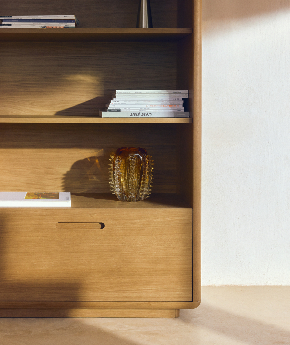 Оранжевая стеклянная ваза Nicora, 23 см