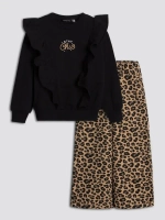 Леопардовый костюм для девочки на осень