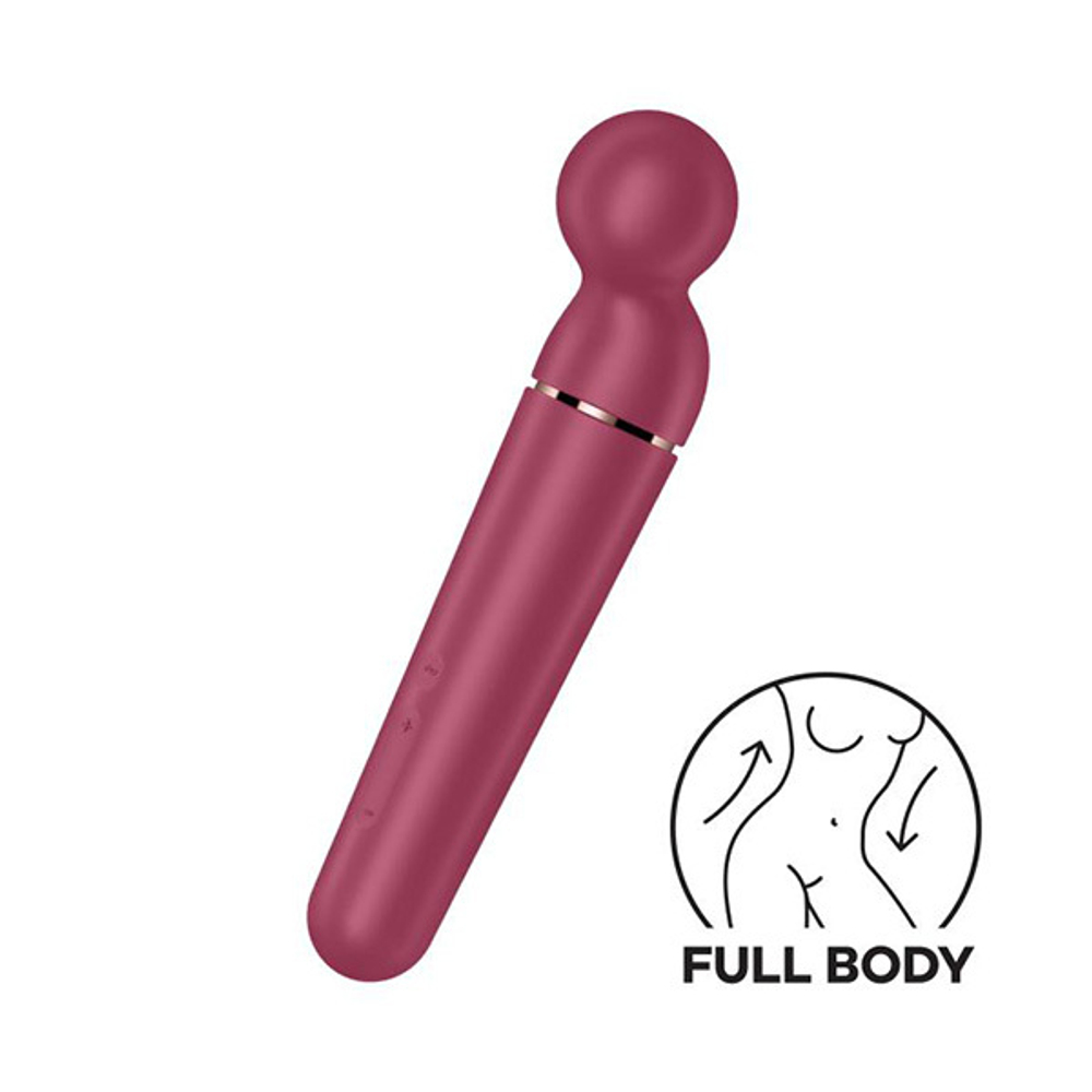 Малиновый вибромассажер 21,9см Satisfyer Planet Wand-er 4046068