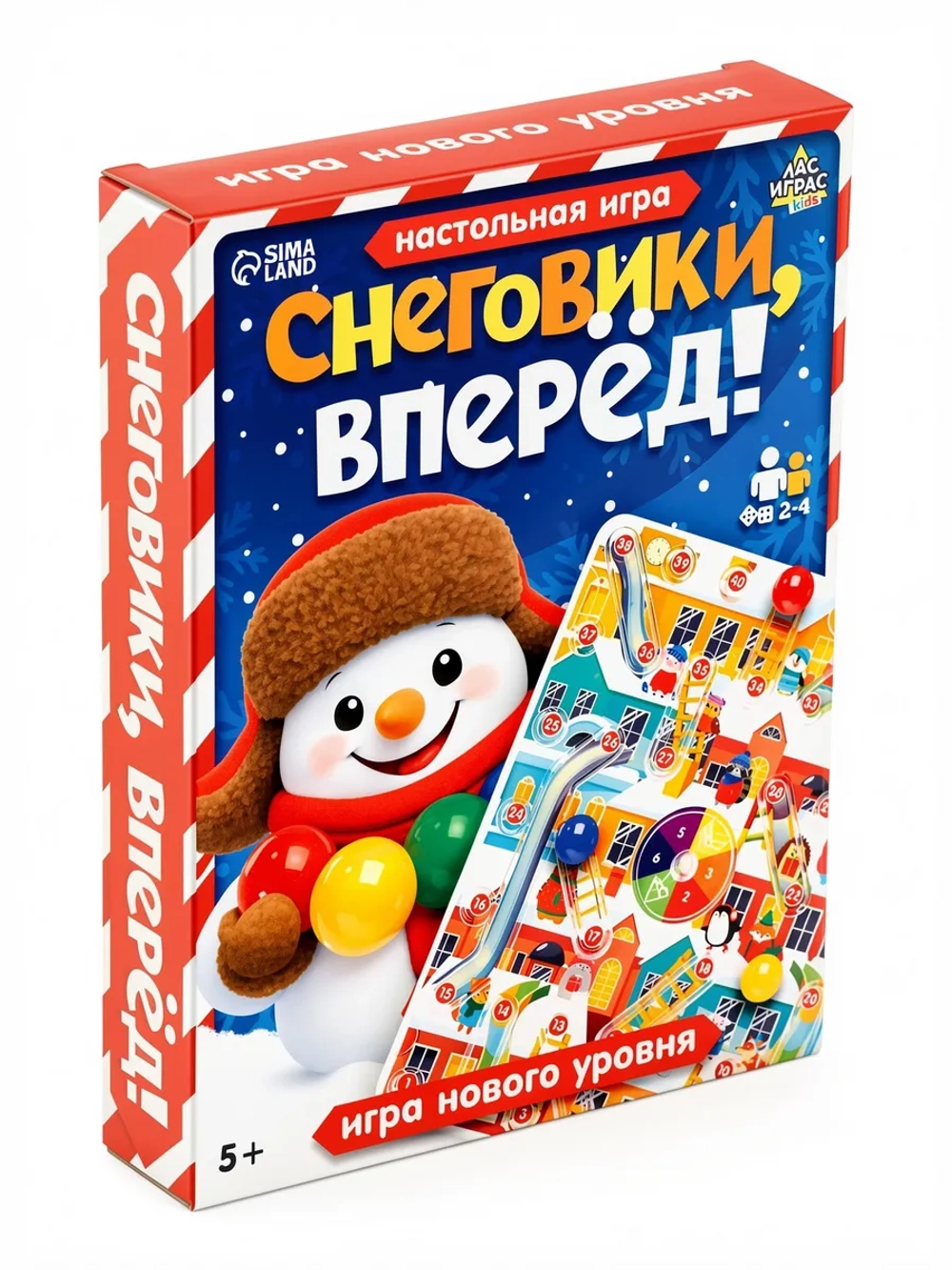 Настольная игра бродилка для детей "Снеговики, вперед!"