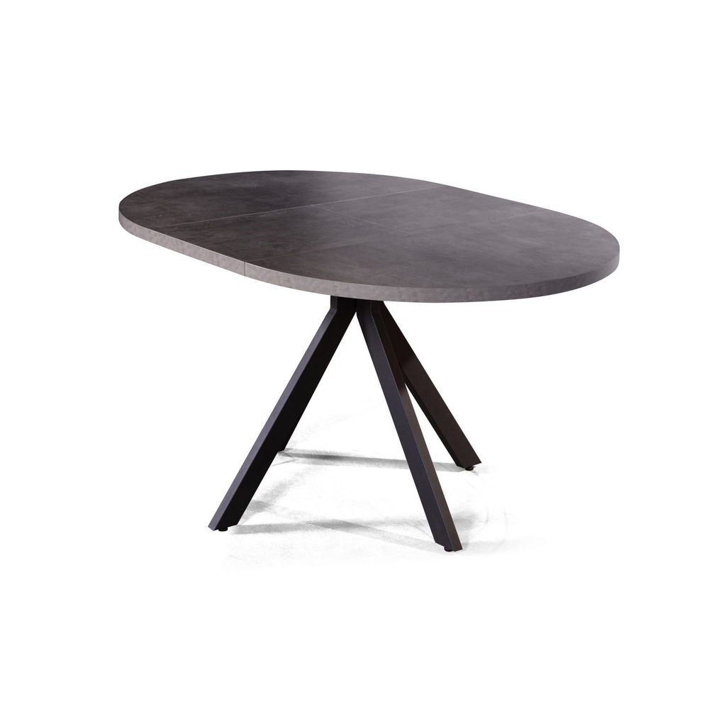 Стол круглый Corfu раздвижной  (100+40) камень темный