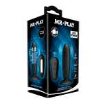 Черный анальный вибростимулятор 11см с пультом ДУ Mr.Play Remote Control Vibrating Plug BI-040045W-MR