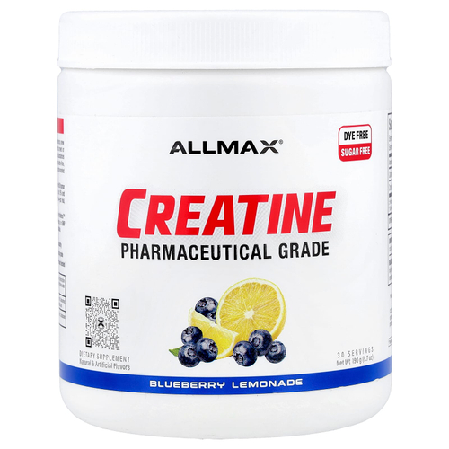 ALLMAX, креатин, фармацевтическая степень чистоты, лимонад с голубикой, 190 г (6,7 унции)