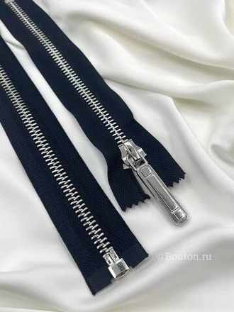 Молния черная серебристая