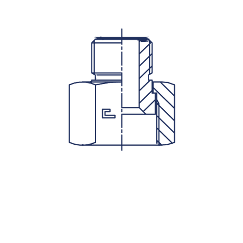 Соединение P D38-25 ORFS 2 - ORFS 1.7/16
