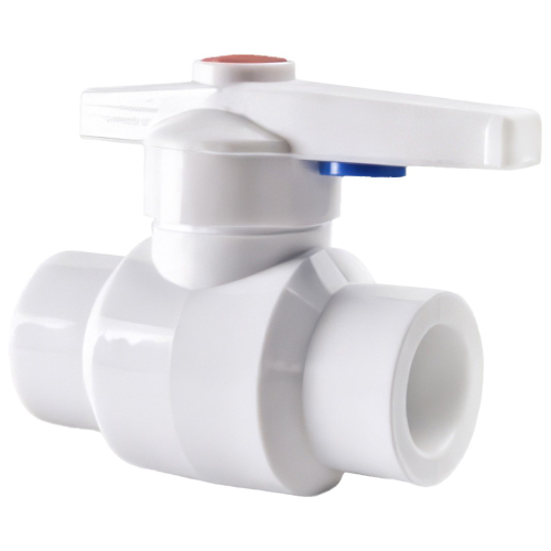 Шаровый кран полипропиленовый PPRC 40 РВК, белый