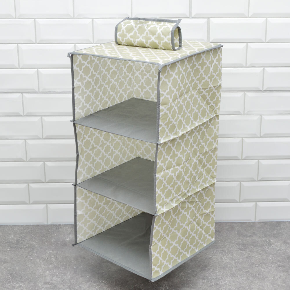 Полка для хранения вещей подвесная 3 отделения 30*30*60см "Сильвия"