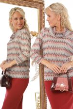 Блузка летучая мышь с принтом зигзаг DStrend (Акция)