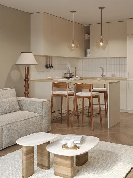 Торшер Torhill, 150 см, бежевый