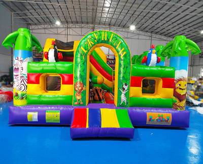 Коммерческий надувной батут "Сафари-джунгли 2 " 6*5*2,8 м