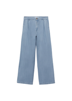 Брюки wideleg из лиоцелла с защипами