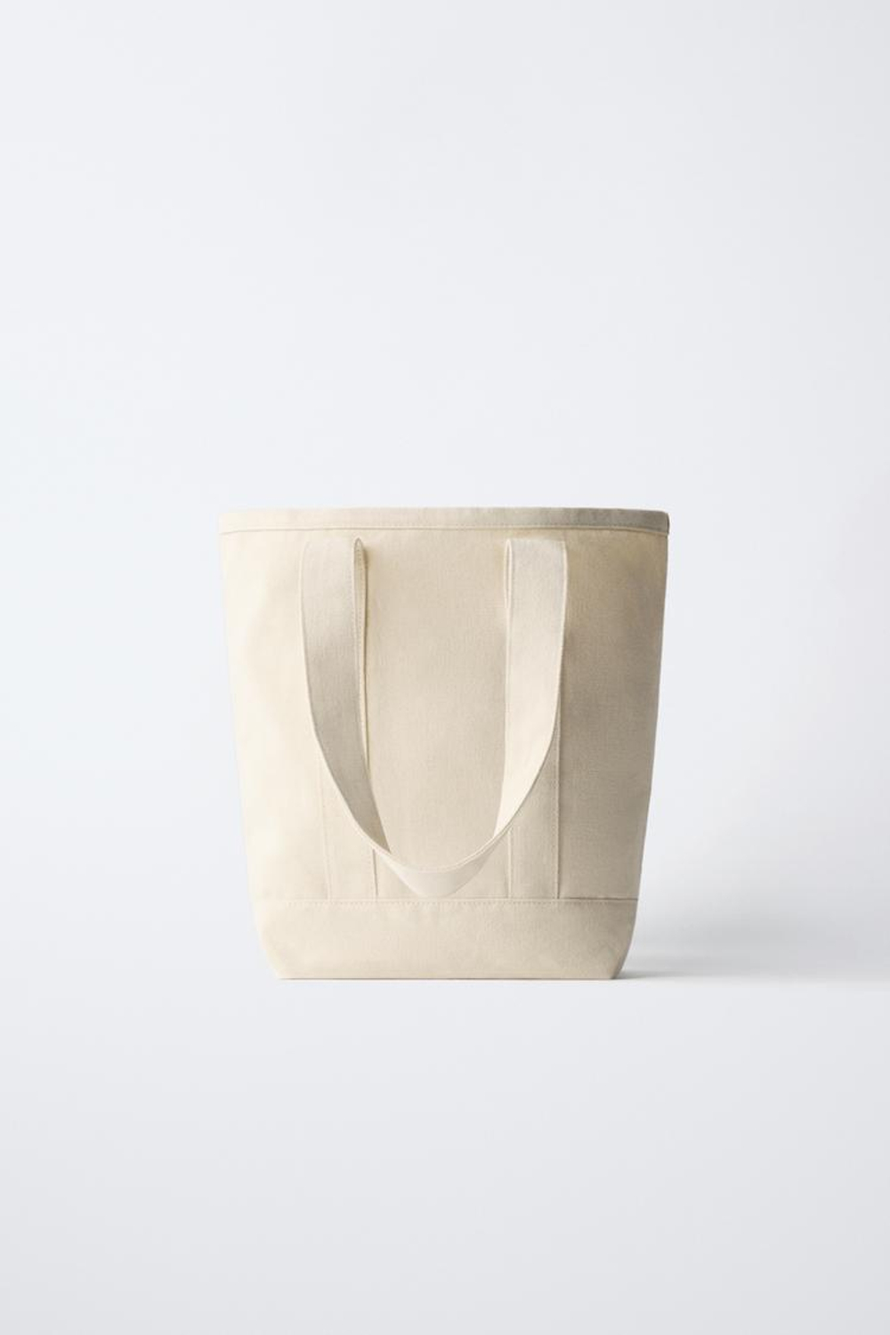 ZARA БАЗОВАЯ СУМКА-ШОПЕР, БЕЛЫЙ