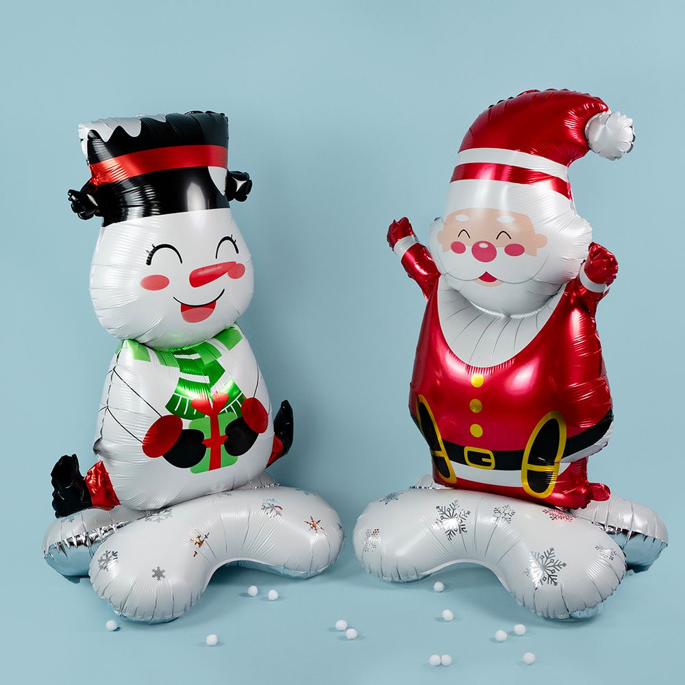 Шар 3D (58''/147 см) Фигура на подставке, Дед Мороз, 1 шт. в уп.