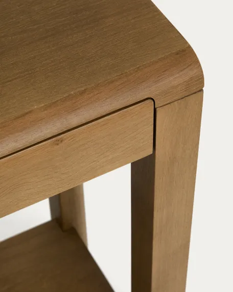 Консоль Arelida из дуба со светло-коричневой отделкой, 112 x 80 см