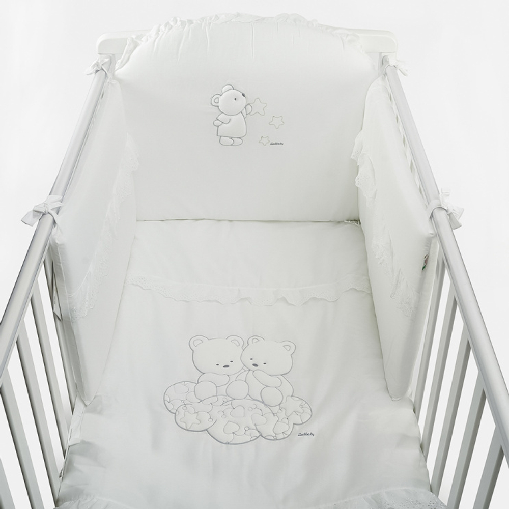 Комплект белья из 5-ти предметов Italbaby Happy Family special белый