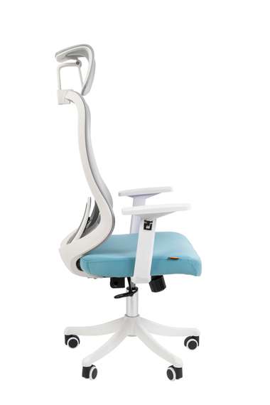 Офисное кресло Chairman CH563 белый пластик, бирюзовый