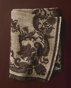 Zara Home плед из хлопка, светло-бежевый, 140x190 см